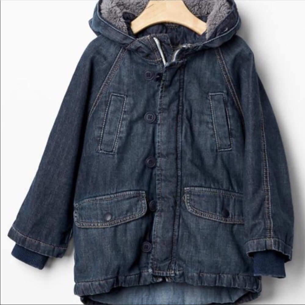 NWT Boys denim snorkel jacket Sz 4T